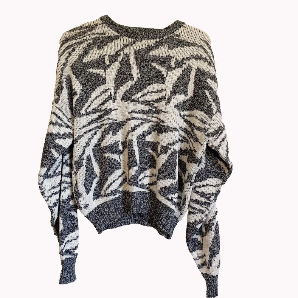 Vintage Barnaby Abstract Knit Sweater Large Slouchy Oversized 80s 90s Grunge